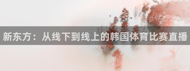 新东方：从线下到线上的韩国体育比赛直播