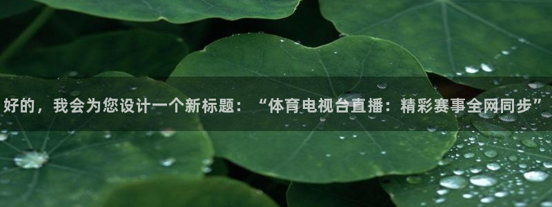 好的，我会为您设计一个新标题：“体育电视台直播：精彩赛事全网同步”