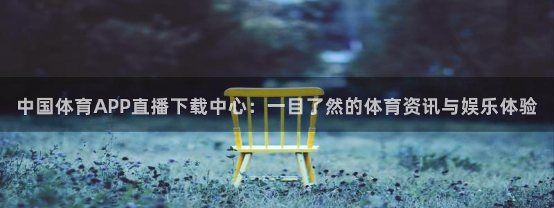 中国体育APP直播下载中心：一目了然的体育资讯与娱乐体验