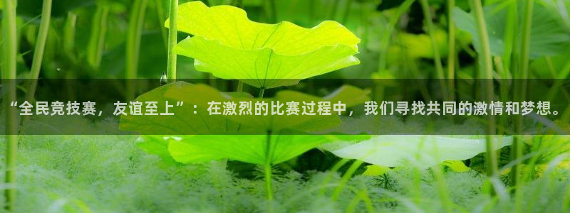 “全民竞技赛，友谊至上”：在激烈的比赛过程中，我们寻找共同的激情和梦想。